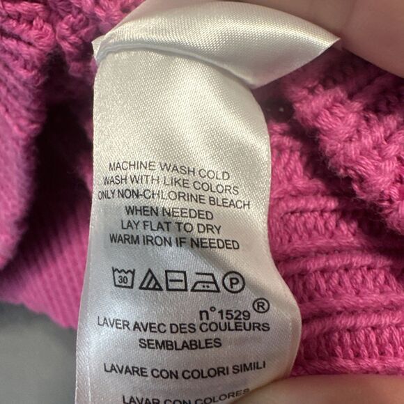 Lauren Ralph Lauren Roll Neck Chunky Knit Sweater Womens Size L Pink Preppy - Picture 7 of 7